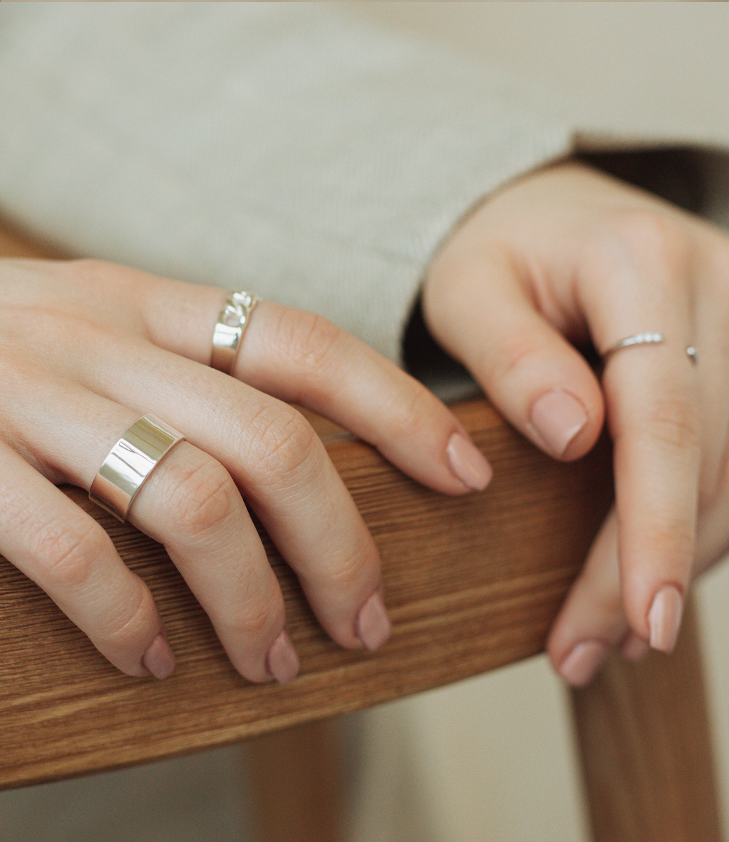 DEMI CHAIN RING - SILVER